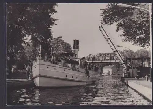 Ansichtskarte Woltersdorf Brandenburg Schiff in der Schleuse nach Bremen