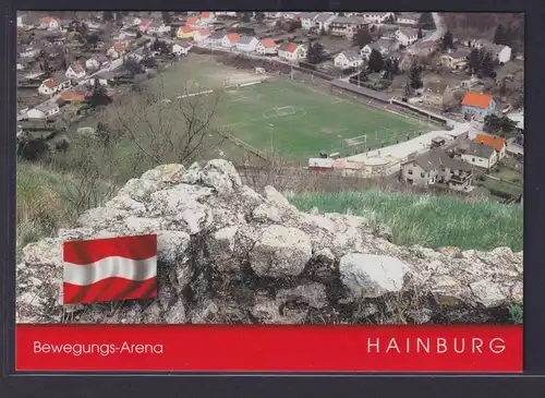 Ansichtskarte Fußballstadion Hainburg a.d.Donau Österreich Bewegungs Arena