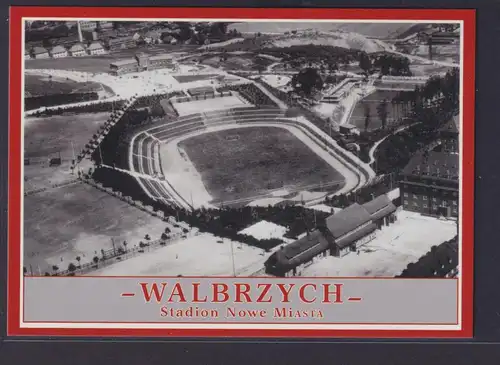 Ansichtskarte Fußballstadion Walbrzych Polen Stadion Nowe Miasta ehemals