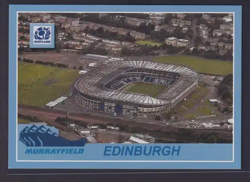 Ansichtskarte Fußballstadion Edinburgh Schottland Murrayfield