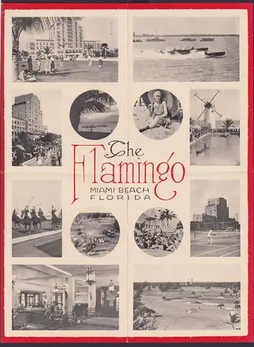 Ansichtskarte Faltprospekt Miami Bundesstaat Florida Hotel The Flamingo USA