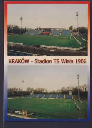 Ansichtskarte Fußballstadion Krakow Polen Stadion TS Wista 1906
