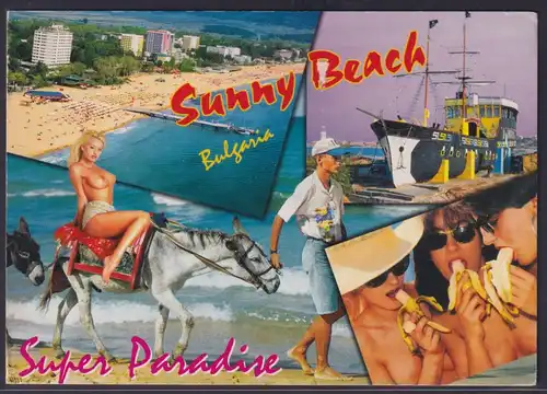 Ansichtskarte Erotik Slantschew Bulgarien Sunny Beach Sonnenstrand nach Kessel