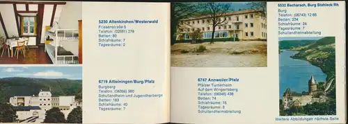 Broschüre Heft DJH Jugendherbergen i.Rheinland Pfalz mit Bildern u Informationen