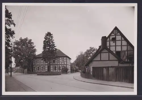 Ansichtskarte Ebstorf Niedersachsen Dorfstrasse mit Fachwerkhäusern Foto Cramers