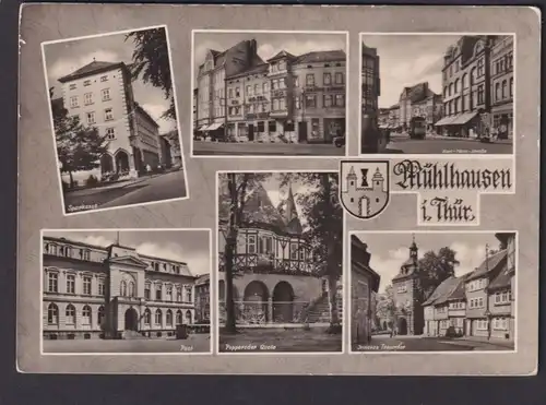 Ansichtskarte Mühlhausen Thüringen Gastronomie Hotel Grüne Linde Karl Marx