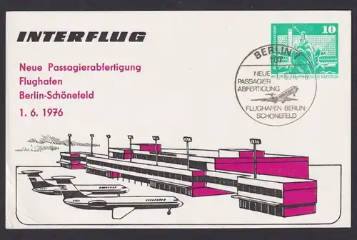 Briefmarken Flugpost air mail DDR Privatganzsache Berlin 7 Schönefeld Neue