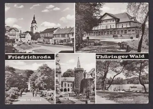 Ansichtskarte Friedrichroda Thüringen Gastronomie Parkhotel Kurpark Schloß