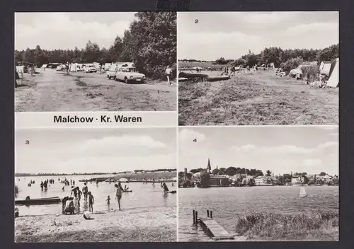 Ansichtskarte Malchow Kr. Waren Mecklenburg Vorpommern Camping Urlaub Erholung