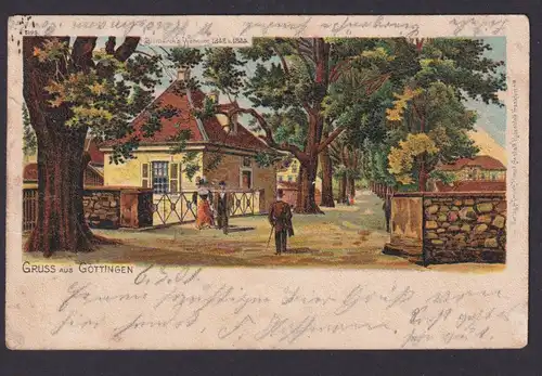 Litho Ansichtskarte Bahnpost Hannover n. Bebra Göttingen Niedersachsen Bismarcks
