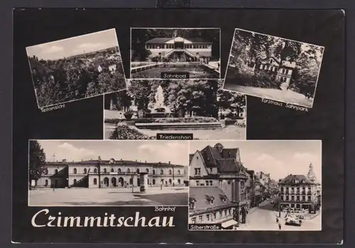 Ansichtskarte Crimmitschau Sachsen Bahnhof Sahnbad Versch. Ansichten Verlg