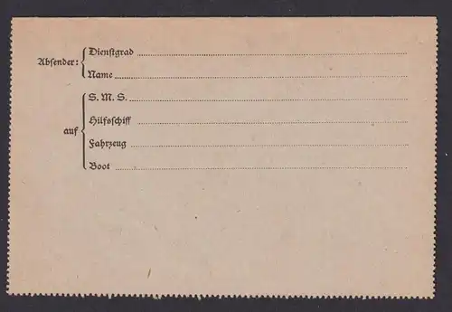 Deutsches Reich Privatganzsache Aufbrauch Feldpostbrief Kartenbrief Infla 10