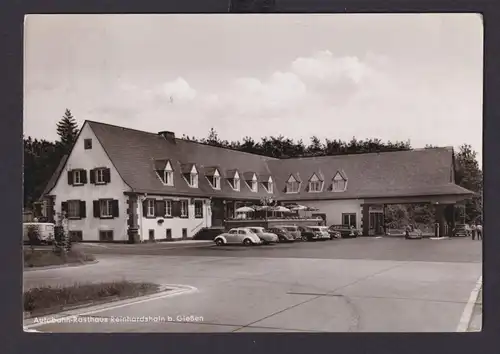 Ansichtskarte Auto Oldtimer Gießen Hessen Autobahn Rasthaus Reinhardshain Goslar