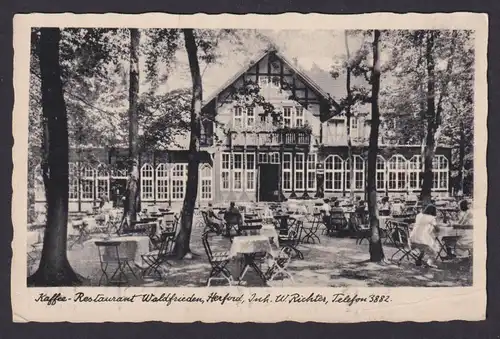 Ansichtskarte Herford NRW Gastronomie Kaffee Restaurant Waldfrieden Inh. W.