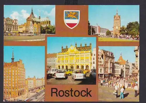 Ansichtskarte Rostock Mecklenburg Vorpommern Versch. Ansichten Stadtwappen