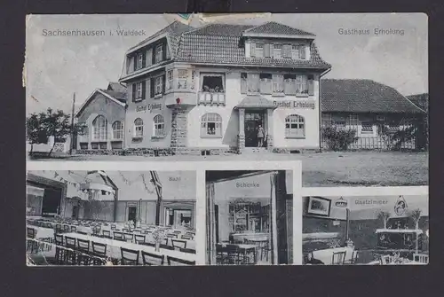 Ansichtskarte Sachsenhausen Waldeck Hessen Erholung Urlaub Gasthaus Erholung