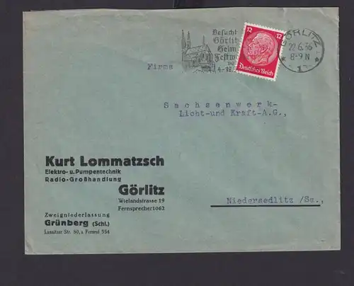 Deutsches Reich Drittes Reich Briefe SST Besucht Görlitzer Heimat Festwoche