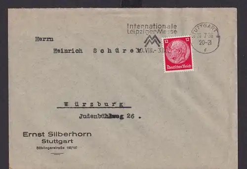 Deutsches Reich Drittes Reich Briefe SST Internationale Leipziger Messe ab