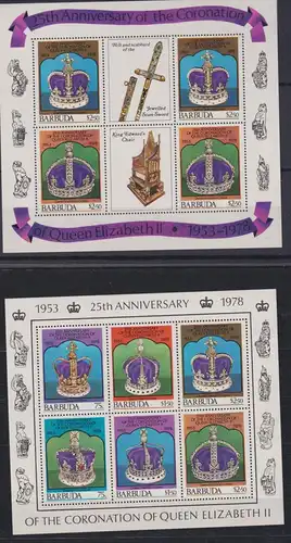 Briefmarken Barbuda 2 Blöcke Luxus postfrisch souvenir sheet MNH