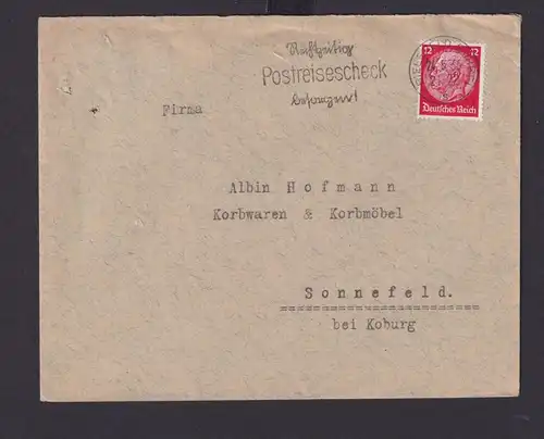 Deutsches Reich Drittes Reich Briefe Postsache SST Rechtzeitig Postreisescheck