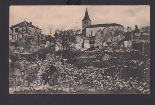 Ansichtskarte Flabas Verdun Frankreich Zerstörter Ort im 1. Weltkrieg Feldpost