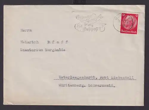 Deutsches Reich Drittes Reich Briefe Flugpost SST Benutzt die Luftpost ab Worms