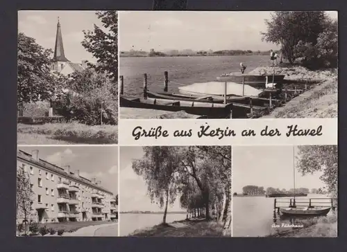 Ansichtskarte Ketzin Havel Brandenburg nach Halle Sachsen Anhalt