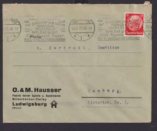 Deutsches Reich Drittes Reich Ansichtskarte SST Ludwigsburg Stadt d. Schlösser