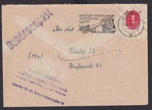 DDR Brief Behördenpost Philatelie selt. Masch. Sonderstempel Leipzig Briefmarken