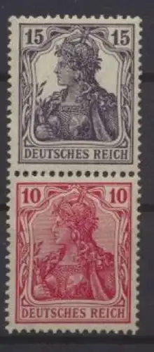 Deutsches Reich Zusammendruck Germania S 9 aa ungebraucht Kat.40,00 für