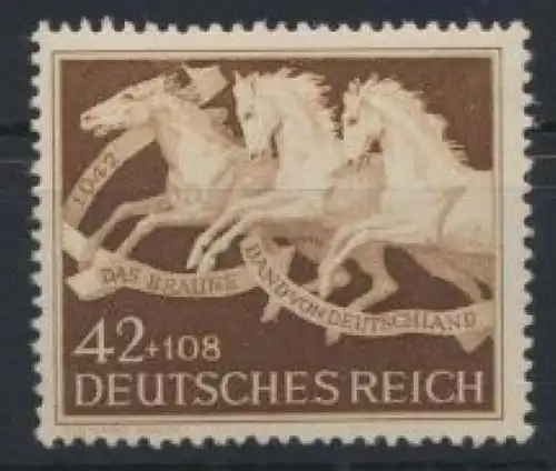 Deutsches Reich 815 Tiere Pferde Braunes Band Luxus postfrisch Kat.-Wert 10,00