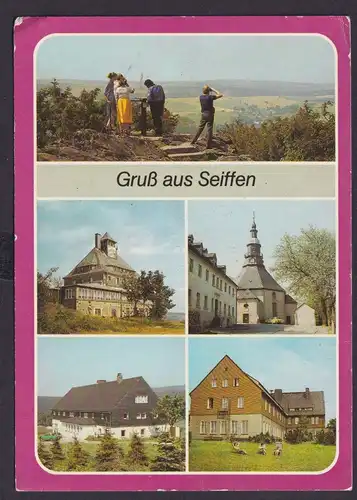 Ansichtskarte Seiffen Erzgebirge Sachsen Bergbaude Schutzhütte Rundkirche
