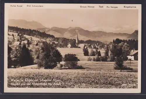 Ansichtskarte Weiler Allgäu Schweizer Alpen Gebirge Landschaft nach Weimar