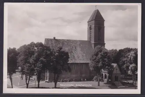 Ansichtskarte Neumünster Anscharkirche Schleswig Holstein nach Merseburg Sachsen