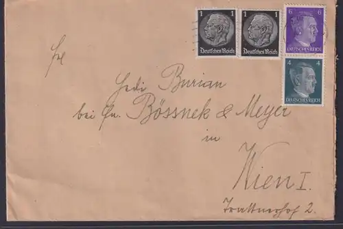 Ostmark Österreich Deutsches Reich Zusammendruck Brief MIF Hitler Hindenburg