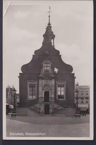 Ansichtskarte Schiedam Gemeindehaus Niederlande 12.1943