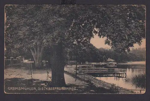 Ansichtskarte Gremsmühlen Schleswig Holstein Dieckseepromenade Bootsanleger