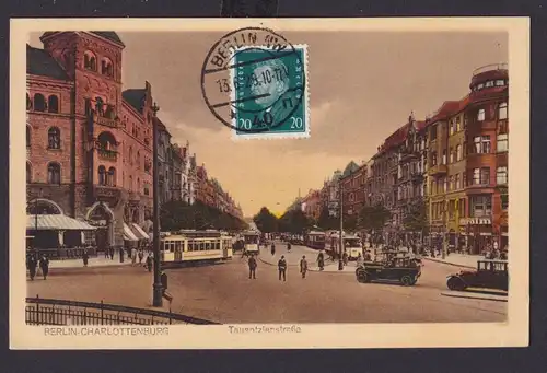 Ansichtskarte Berlin Charlottenburg Tauentzienstrasse Oldtimer Strassenbahn