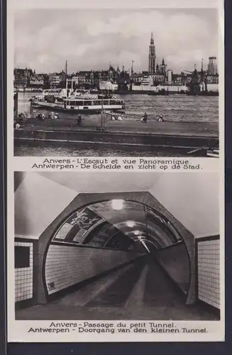 Ansichtskarte Antwerpen Stadtansicht mit Hafen Schiffe Ansicht Durchgang kleiner