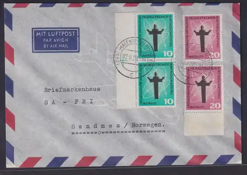 Berlin Brief 179-180 Paare Andreaskreuz Katholikentag Malente Gremsmühlen nach