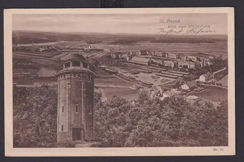 Ansichtskarte St. Avold Frankreich Totalansicht vom Wasserturm Künstlerkarte