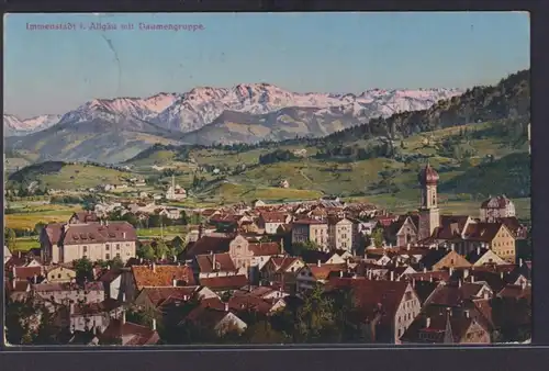 Ansichtskarte Immenstadt Allgäu Daumengruppe Gebirge Totalansicht Bayern
