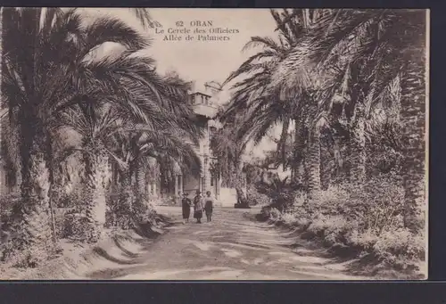 Ansichtskarte Oran Palmenallee Algerien ab Bremen nach Altona 19.02.1928