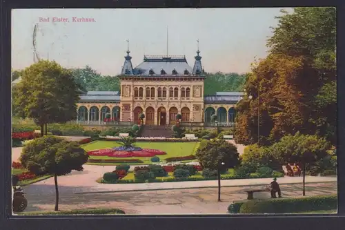 Ansichtskarte Künstlerkarte Bad Elster Kurhaus Park Sachsen nach Oberpickenhain