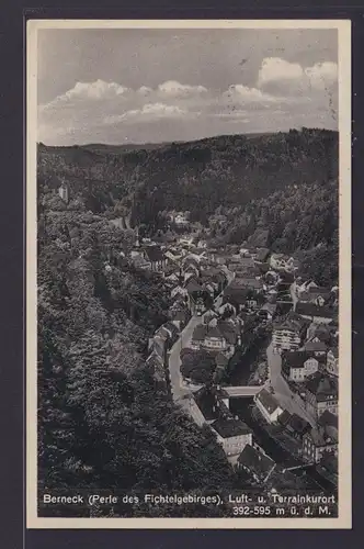Ansichtskarten Luftbild Berneck Ortsansicht Landschaft Wald Fichtelgebirge