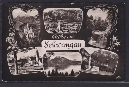 Ansichtskarte Schwangau Allgäu Ansichten Bayern nach Weimar Thüringen