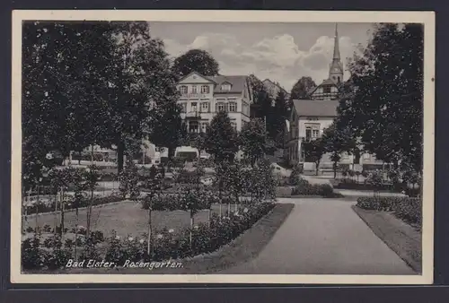 Ansichtskarte Bad Elster Rosengarten Sachsen ab Adorf nach Oberpickenhain