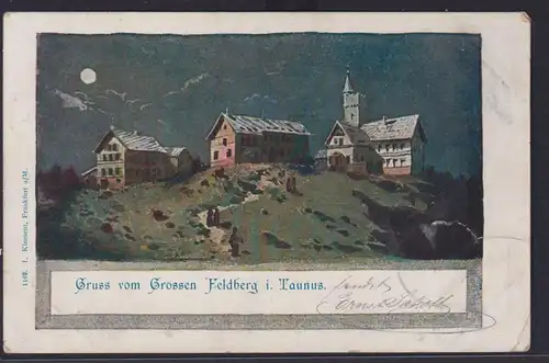 Ansichtskarte Künstlerkarte Feldberg Taunus Hessen Nachtbild nach Barmen