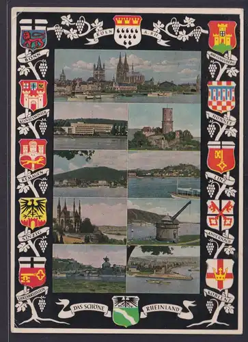 Ansichtskarte Rheinland Stadtbilder mit Wappen Remagen Sinzig Königswinter Bonn