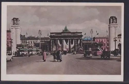 Ansichtskarte Künstlerkarte Berlin Hindenburg Platz Brandenburger Tor Serie